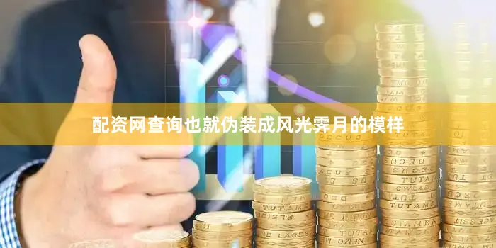 配资网查询也就伪装成风光霁月的模样